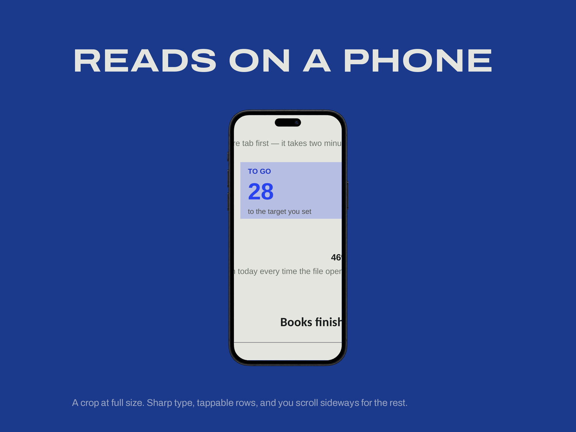 52-Book Challenge Tracker — READS ON A PHONE