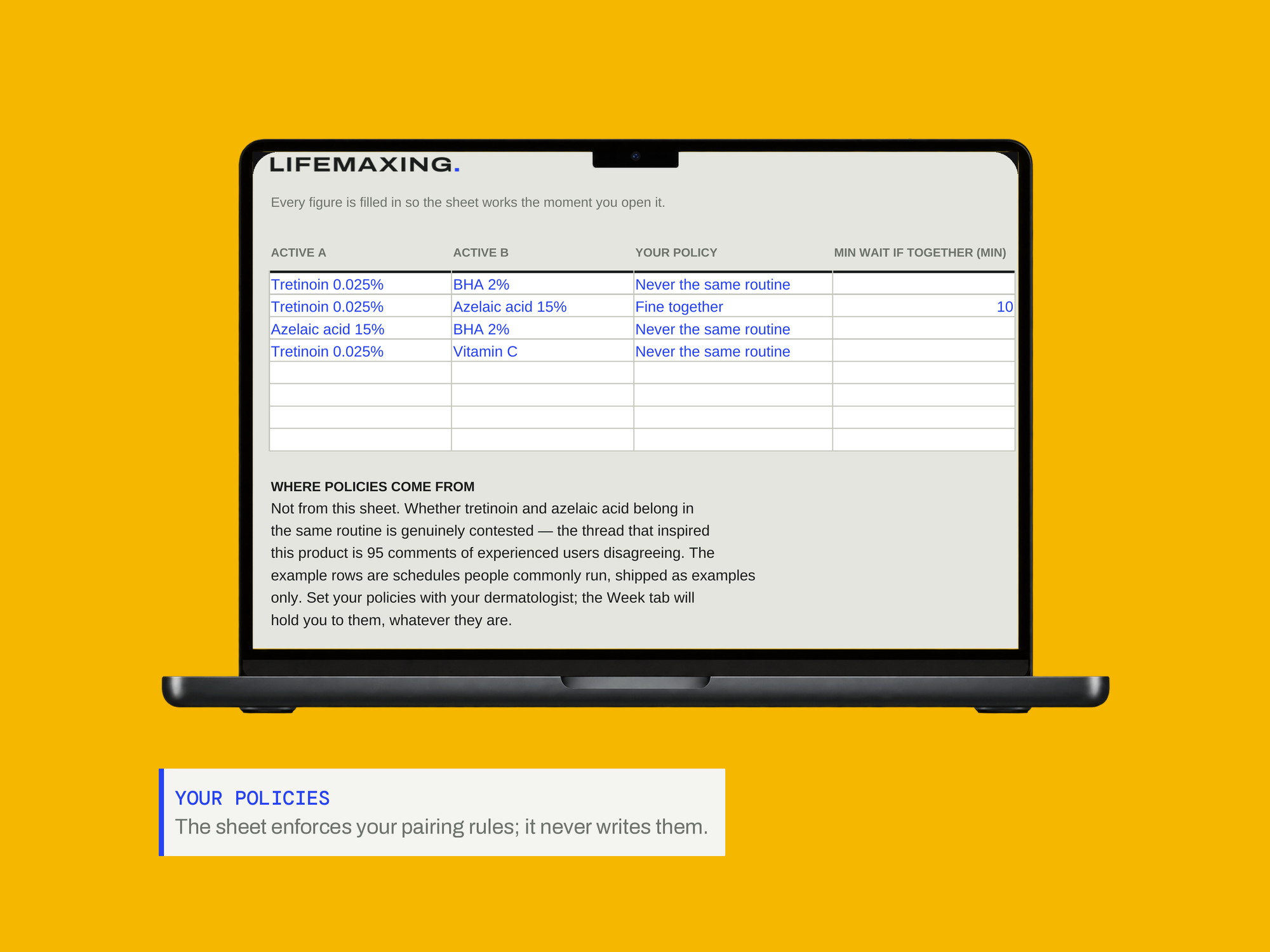 Active Conflict Scheduler — YOUR POLICIES