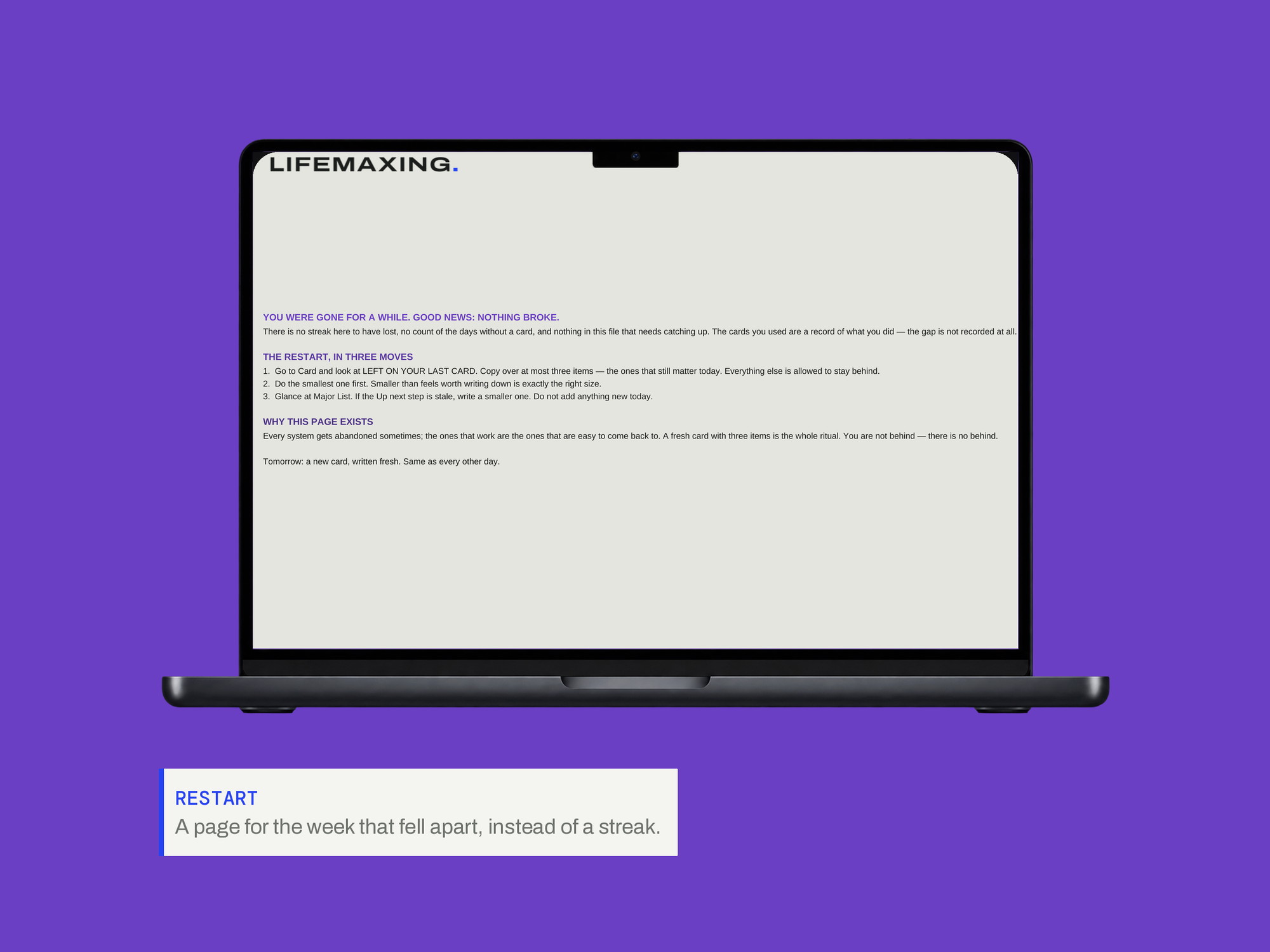 ADHD Life Planner — RESTART