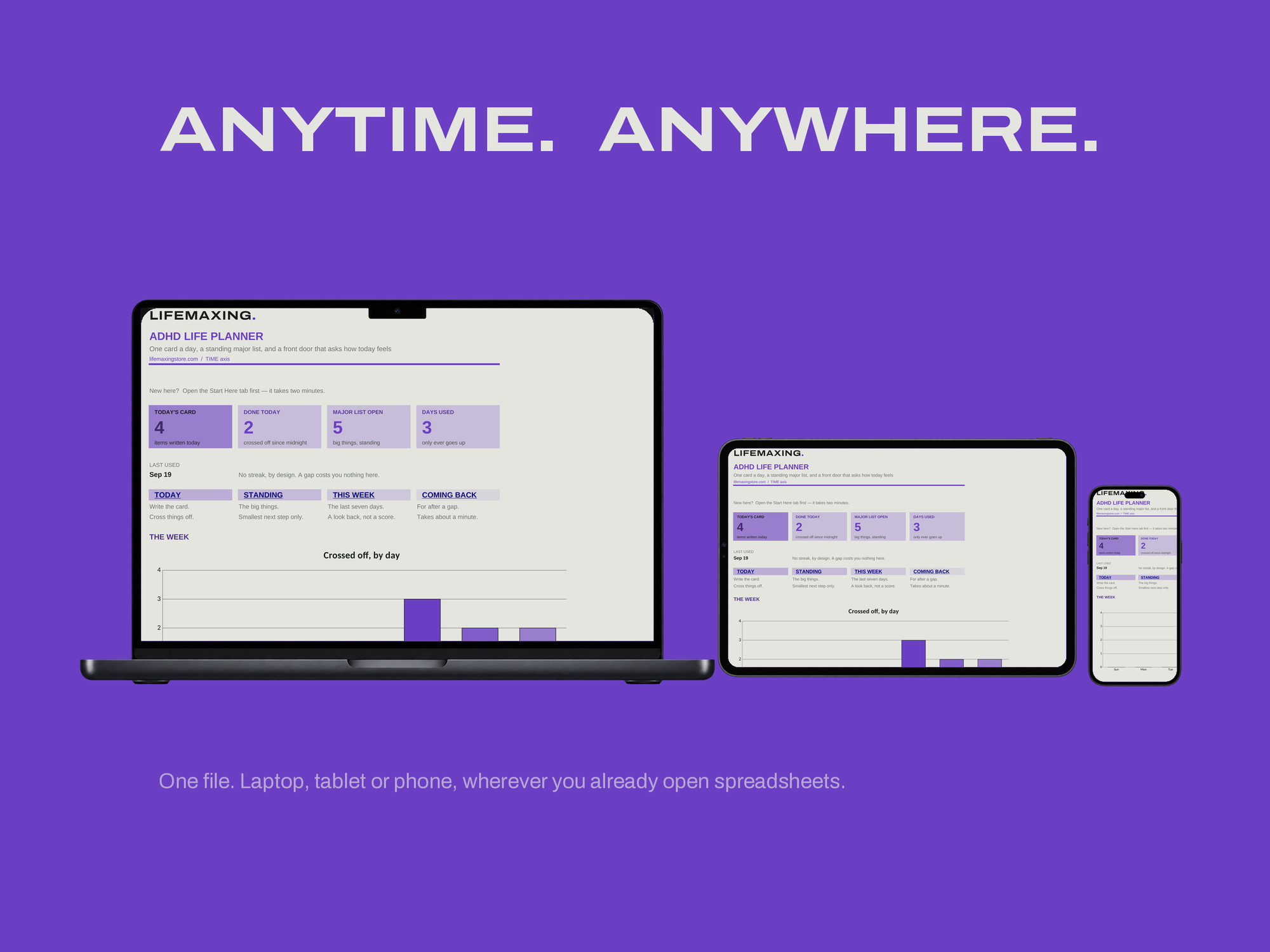 ADHD Life Planner — ANYTIME. ANYWHERE.
