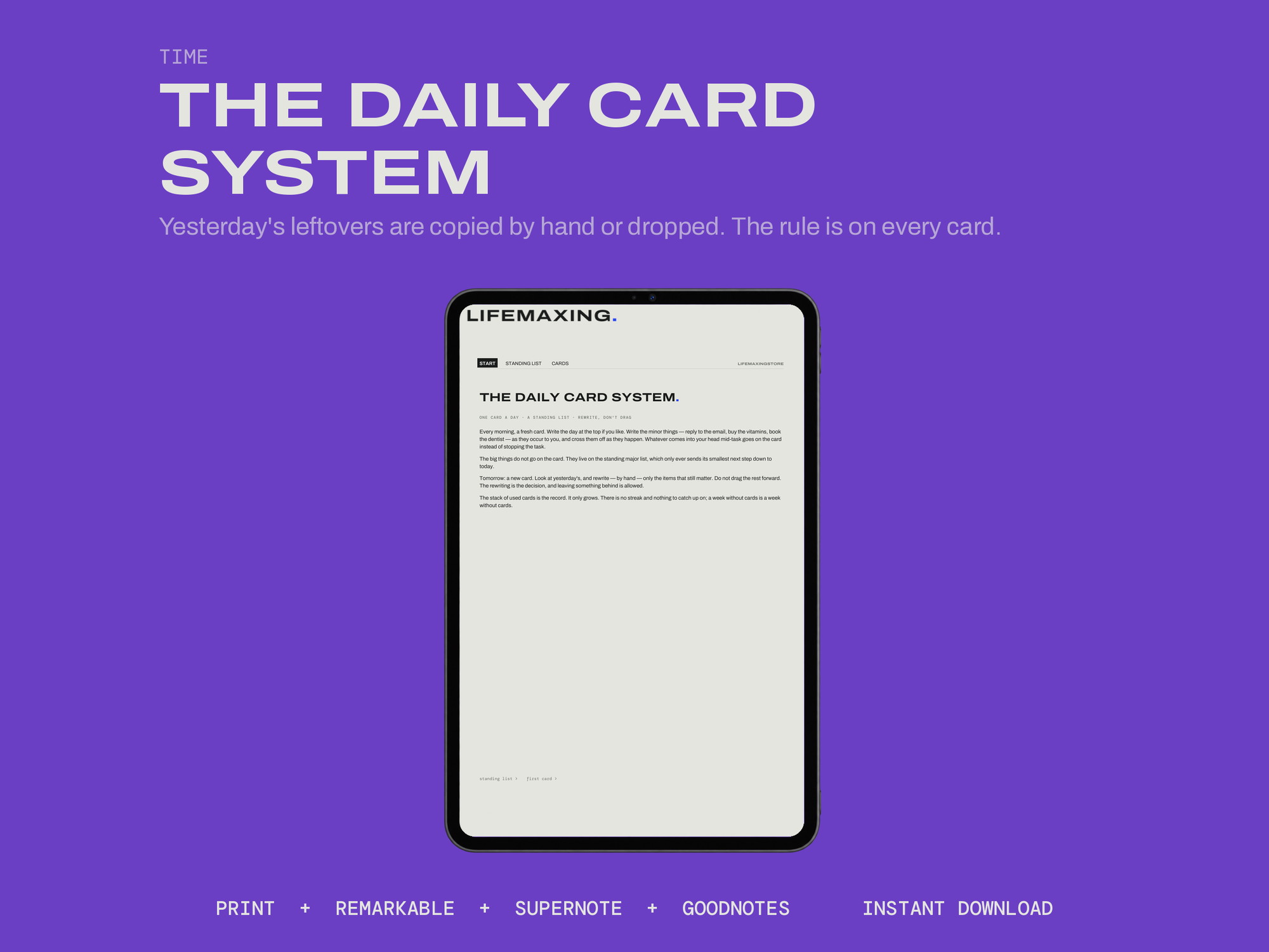 The Daily Card System product photograph