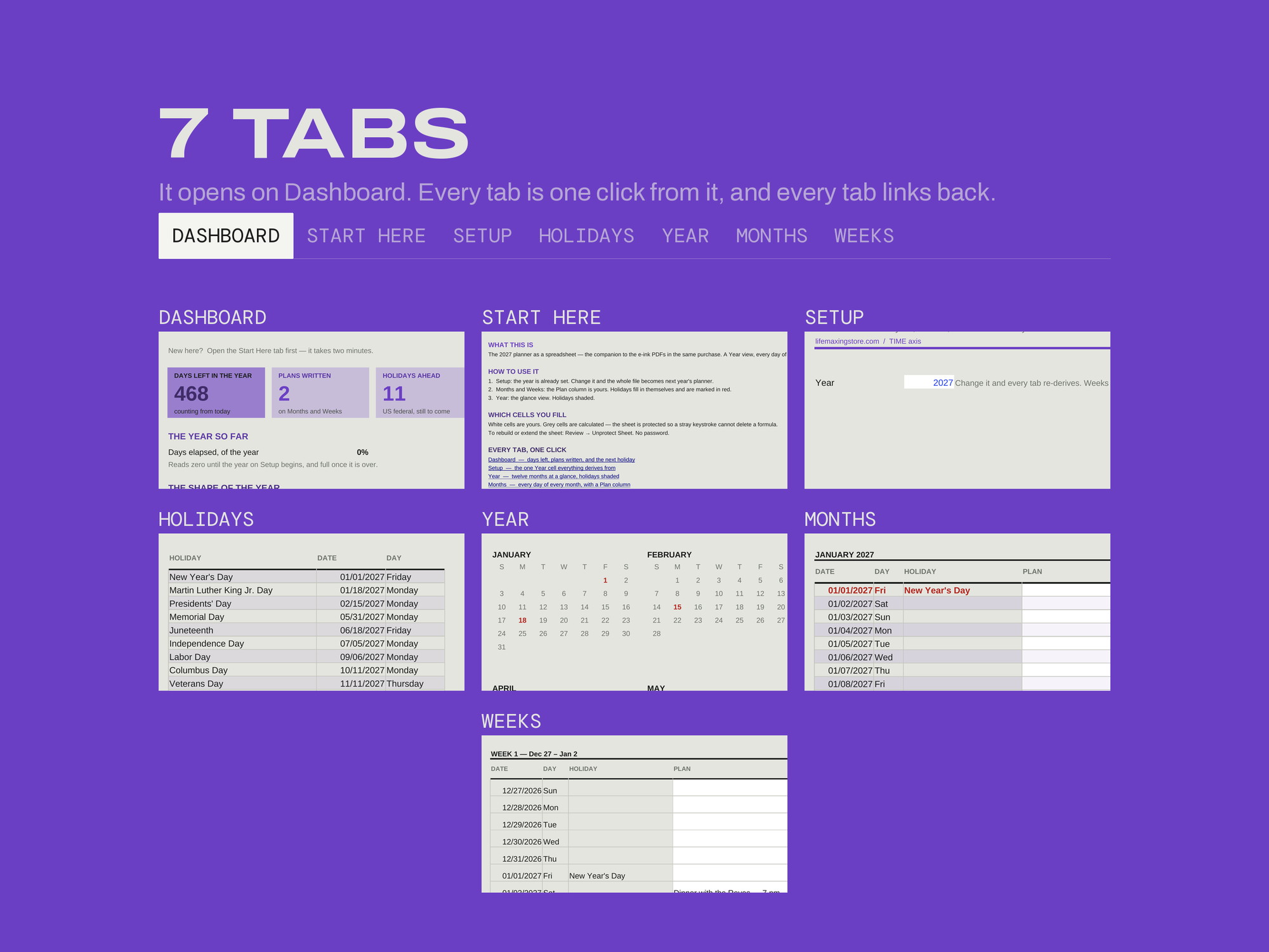 2027 Dated Planner — EVERY TAB