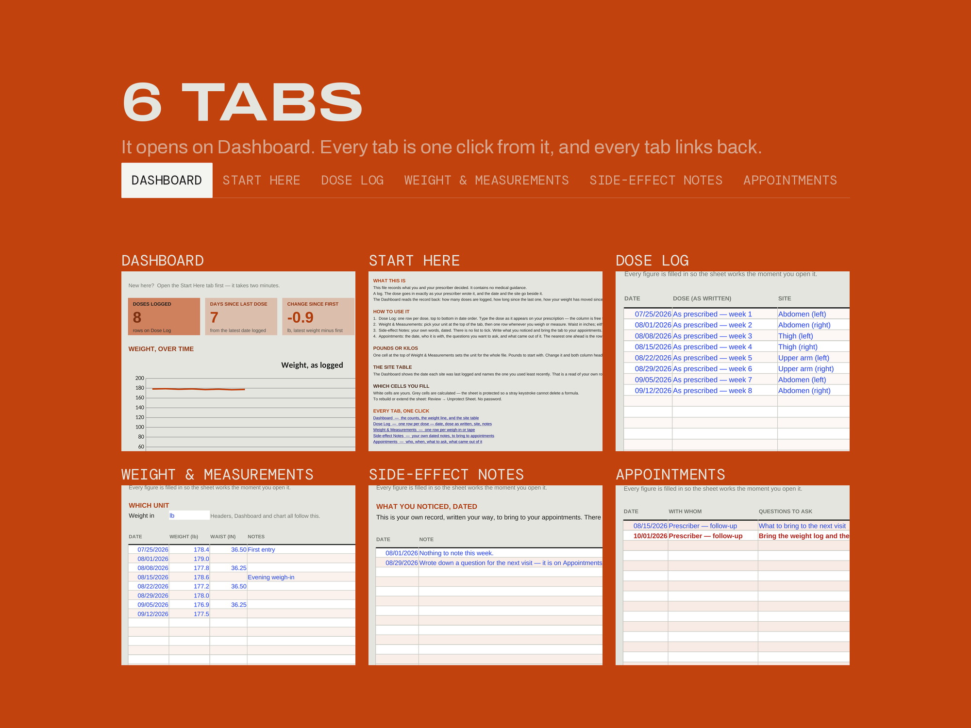 GLP-1 Tracker — EVERY TAB