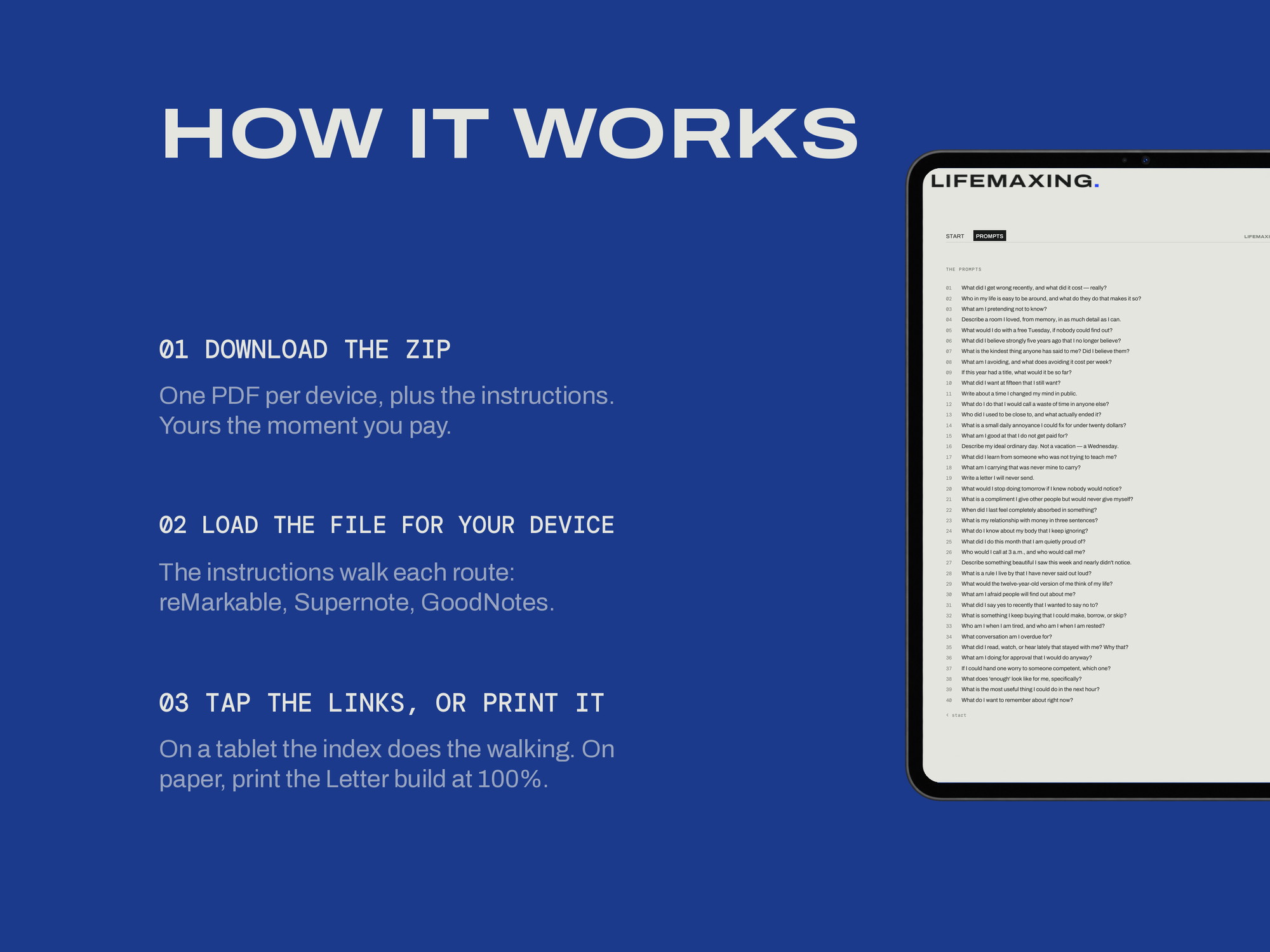 Guided Journal — HOW IT WORKS