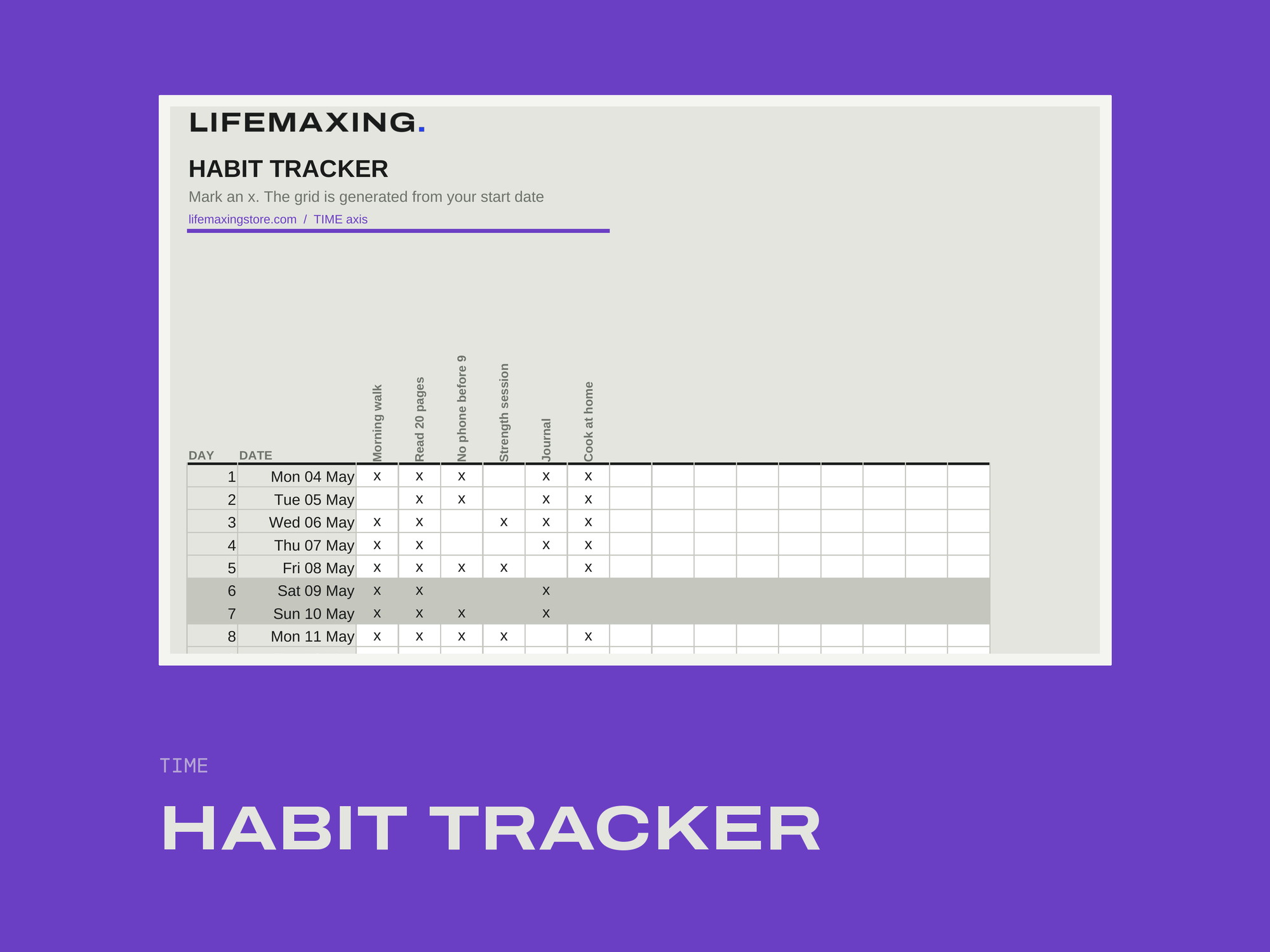 Habit Tracker product photograph