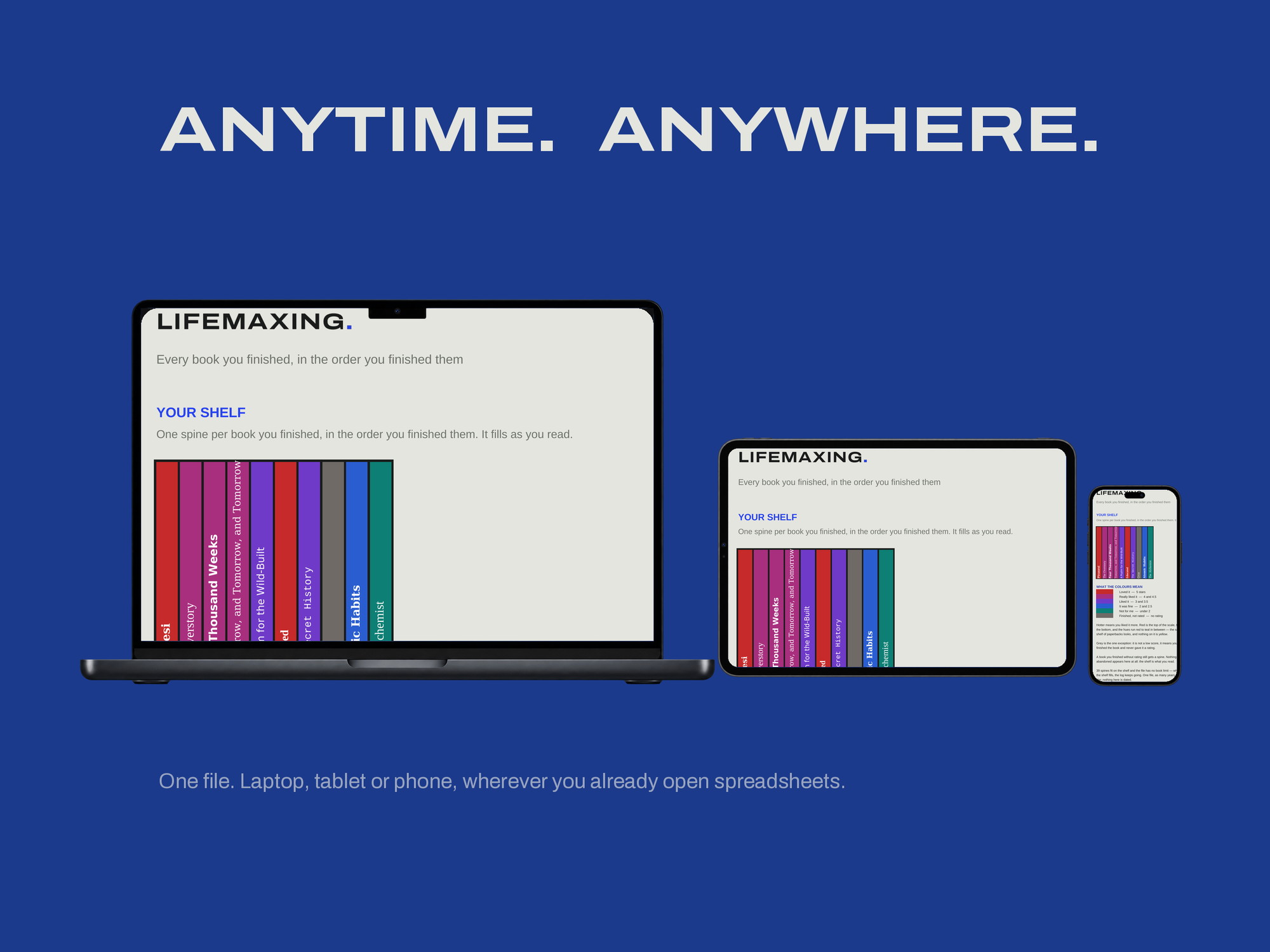 Reading Log — ANYTIME. ANYWHERE.