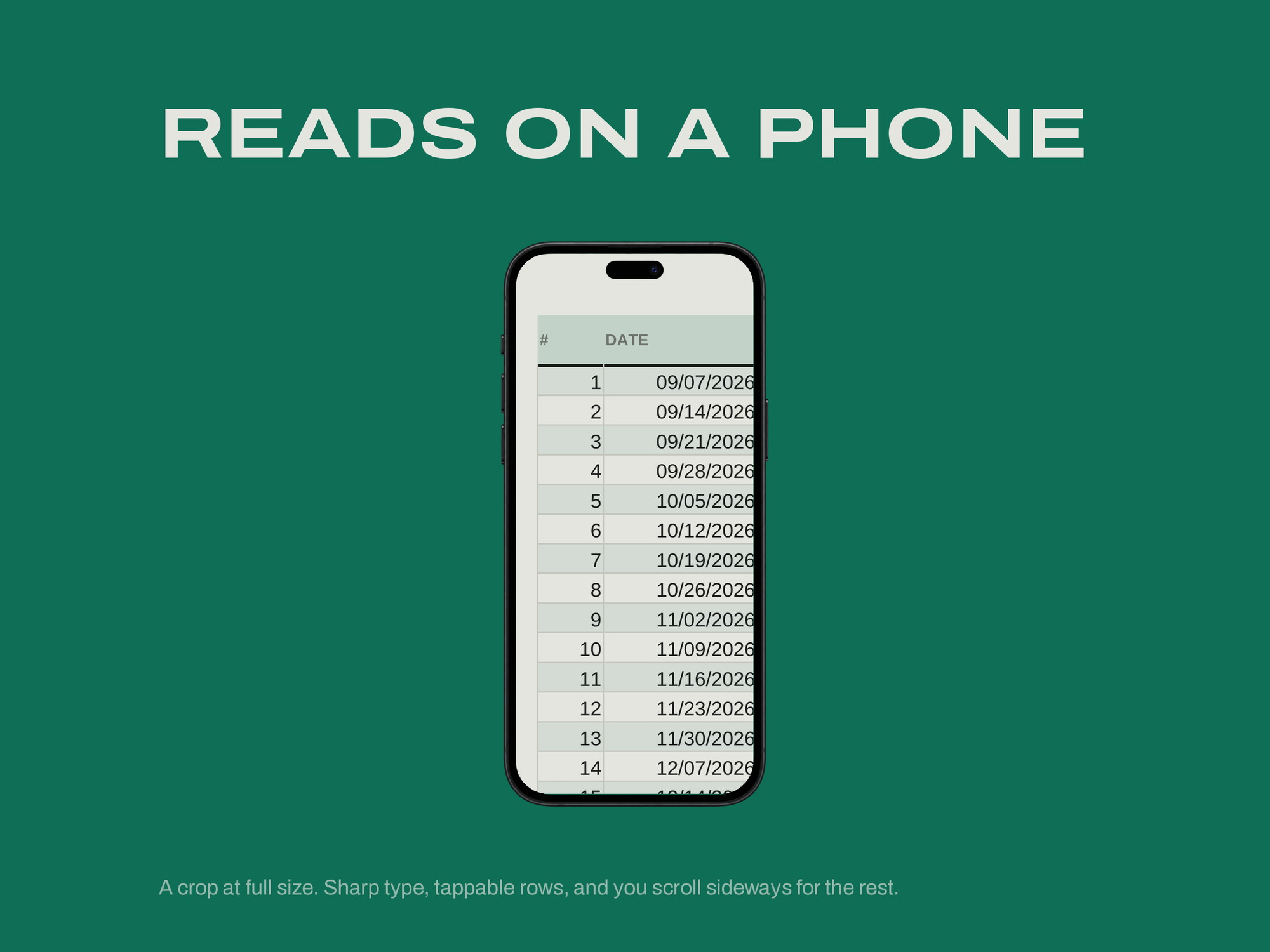 Savings Challenge Builder — READS ON A PHONE