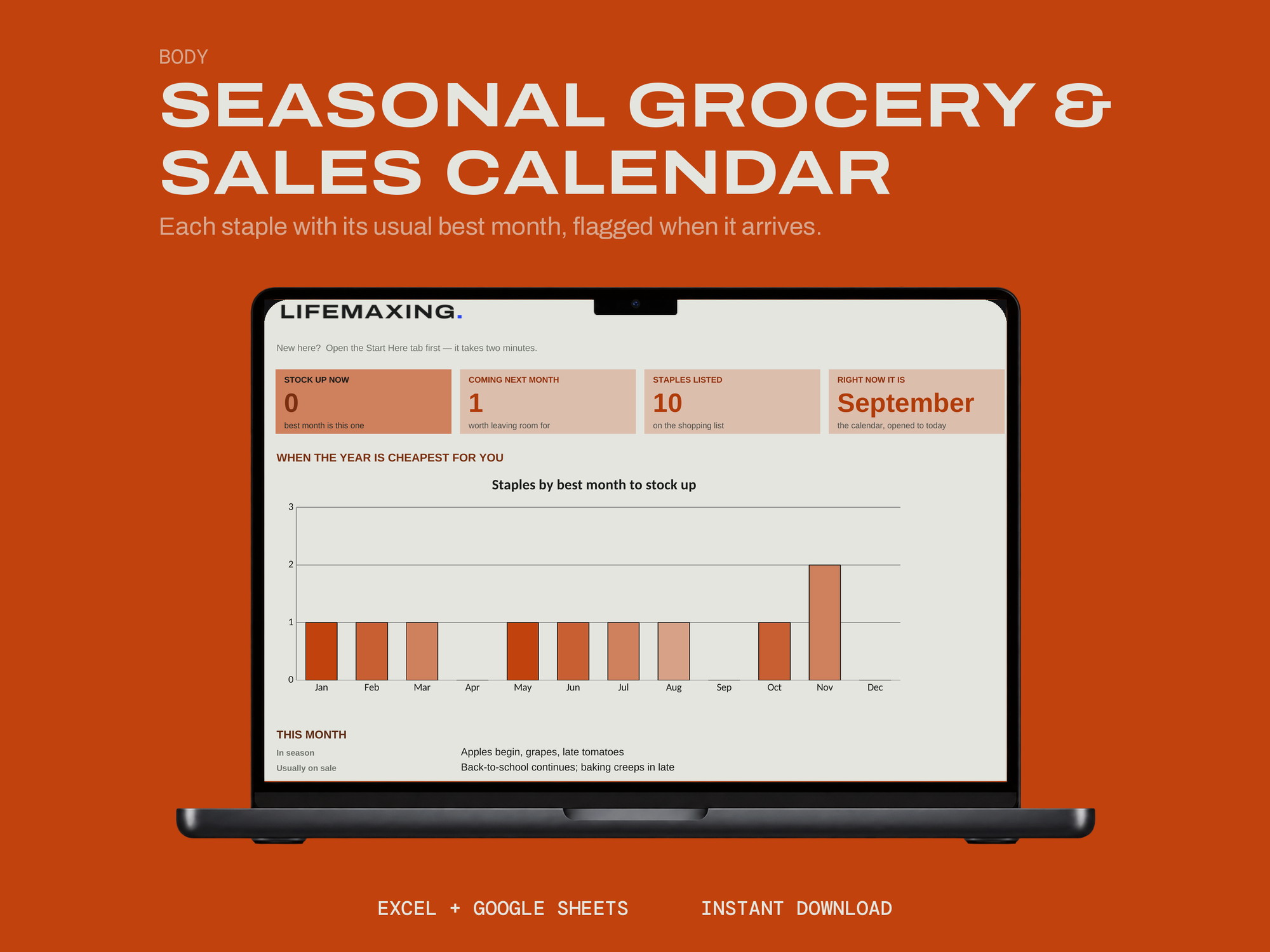 Seasonal Grocery & Sales Calendar — COVER