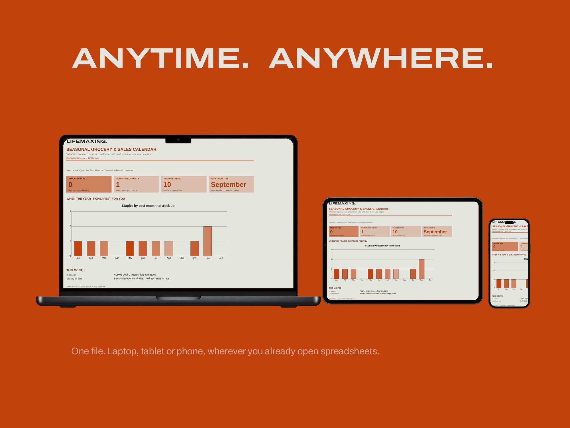 Seasonal Grocery & Sales Calendar — ANYTIME. ANYWHERE.