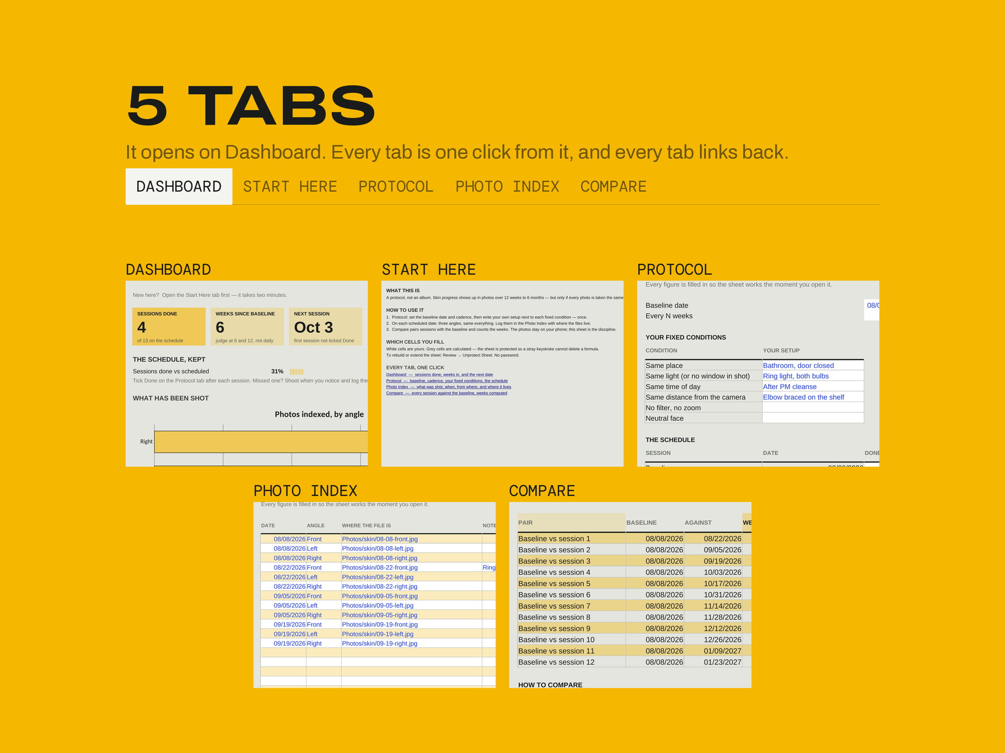 Photo Progress Protocol — EVERY TAB