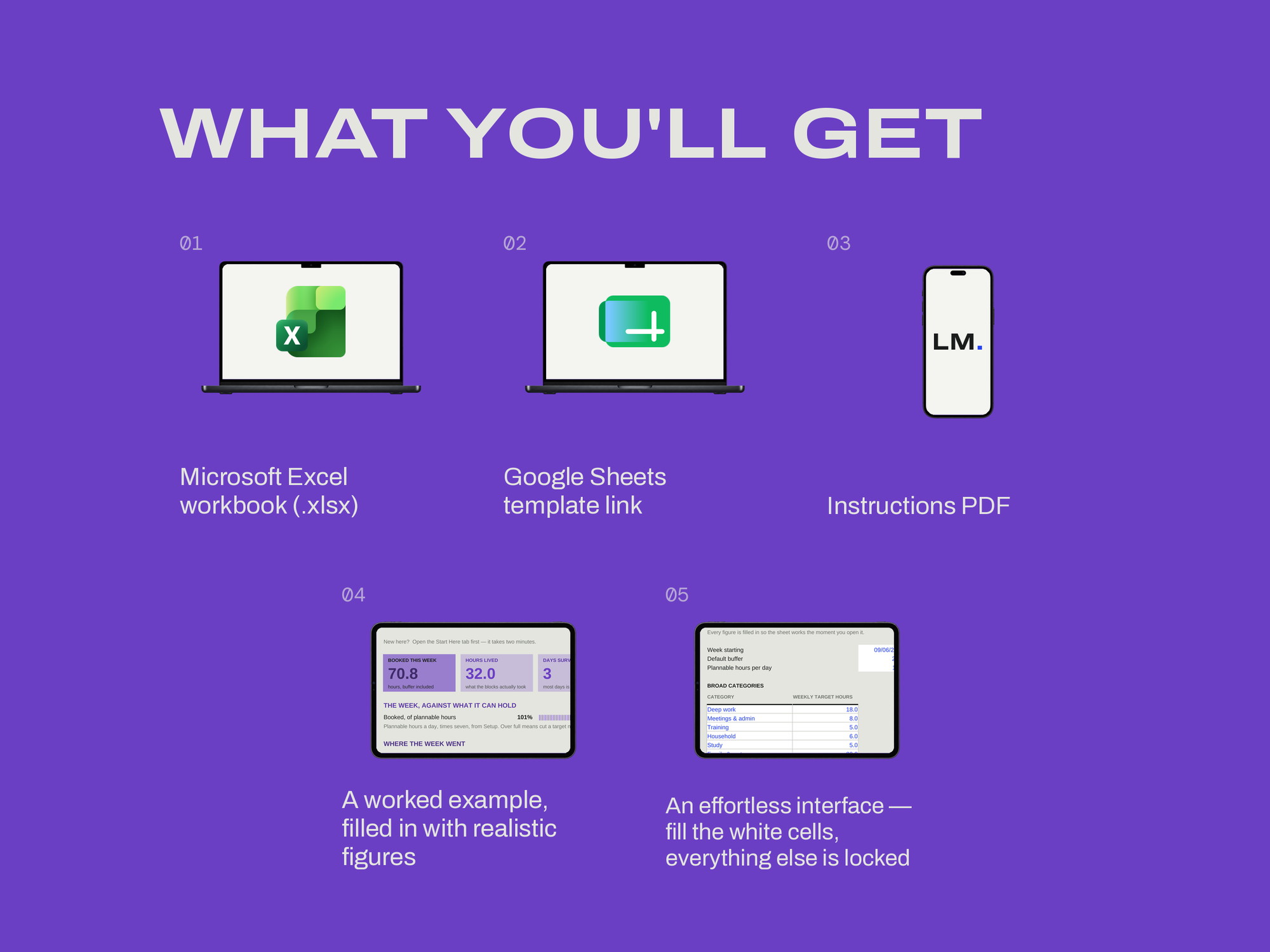 Time Block Planner — WHAT YOU'LL GET